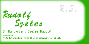 rudolf szeles business card